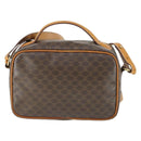 CELINE Macadam Canvas Shoulder Bag PVC Leather 2way Brown Gold Auth BA9391-2