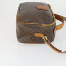 CELINE Macadam Canvas Shoulder Bag PVC Leather 2way Brown Gold Auth BA9391-3