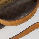 CELINE Macadam Canvas Shoulder Bag PVC Leather 2way Brown Gold Auth BA9391-8