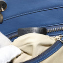 VALENTINO Rock Studs Hand Bag Leather 2way Navy Gold Auth BA9392-12