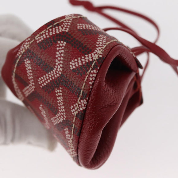 GOYARD Pouch PVC Canvas Red Auth BA9393V