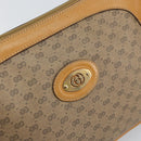 GUCCI Micro GG Supreme Shoulder Bag PVC Beige Gold Auth BA9394-17
