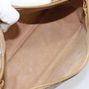 GUCCI Micro GG Supreme Shoulder Bag PVC Beige Gold Auth BA9394-11