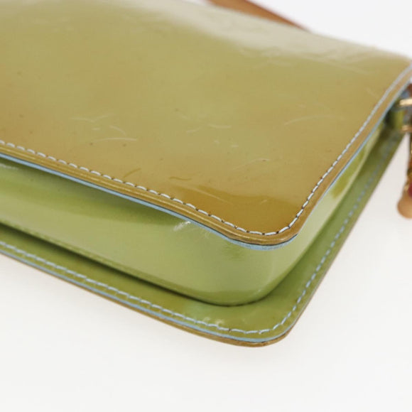 LOUIS VUITTON Monogram Vernis Lexington Pouch Baby Blue M91011 LV Auth BA9397