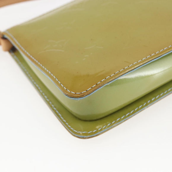 LOUIS VUITTON Monogram Vernis Lexington Pouch Baby Blue M91011 LV Auth BA9397