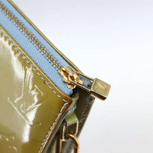 LOUIS VUITTON Monogram Vernis Lexington Pouch Baby Blue M91011 LV Auth BA9397