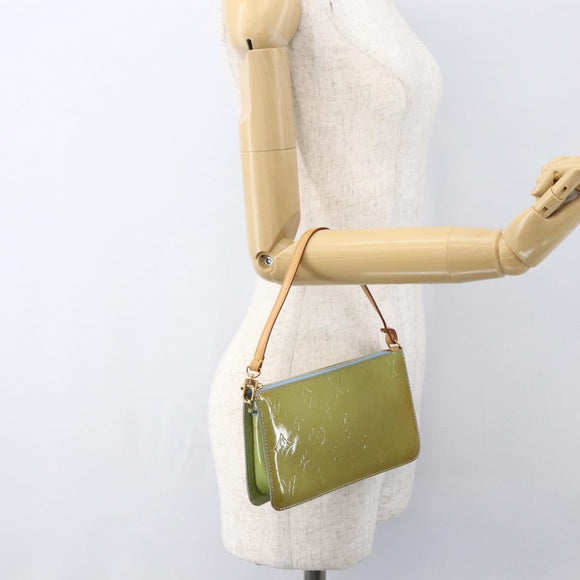 LOUIS VUITTON Monogram Vernis Lexington Pouch Baby Blue M91011 LV Auth BA9397