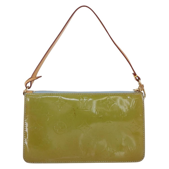 LOUIS VUITTON Monogram Vernis Lexington Pouch Baby Blue M91011 LV Auth BA9397