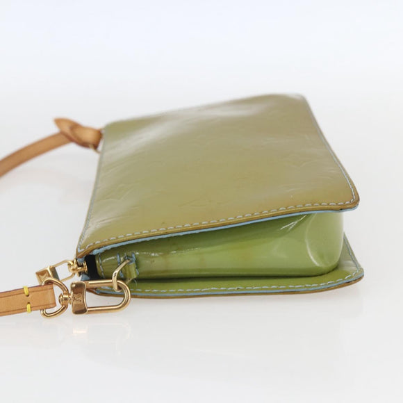 LOUIS VUITTON Monogram Vernis Lexington Pouch Baby Blue M91011 LV Auth BA9397