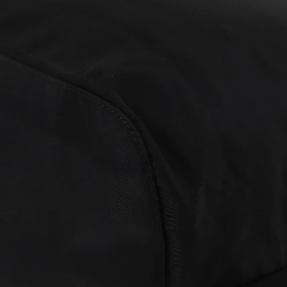 PRADA Backpack Nylon Black Silver Auth BA9398