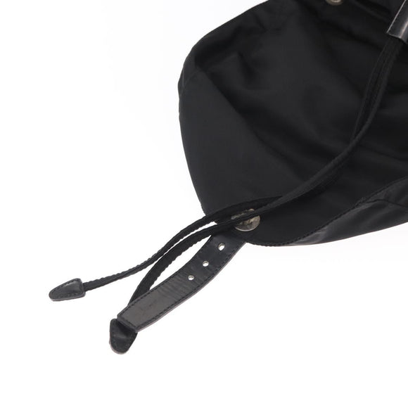 PRADA Backpack Nylon Black Silver Auth BA9398