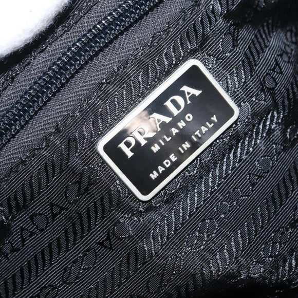 PRADA Backpack Nylon Black Silver Auth BA9398