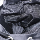 PRADA Backpack Nylon Black Silver Auth BA9398-25