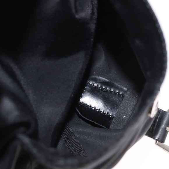 PRADA Backpack Nylon Black Silver Auth BA9398