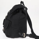 PRADA Backpack Nylon Black Silver Auth BA9398-3