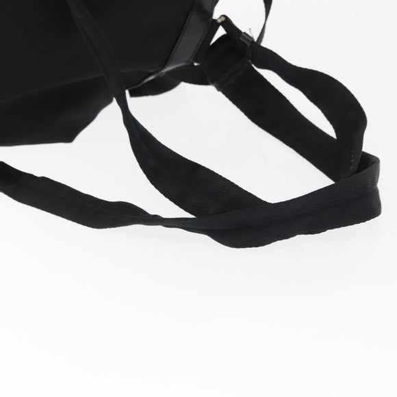PRADA Backpack Nylon Black Silver Auth BA9398