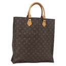 LOUIS VUITTON Monogram Sac Plat Hand Bag M51140 LV Auth BA9399-1