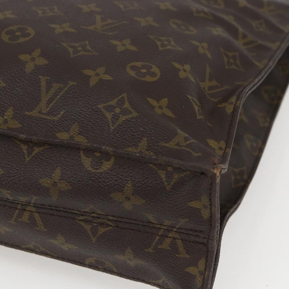 LOUIS VUITTON Monogram Sac Plat Hand Bag M51140 LV Auth BA9399