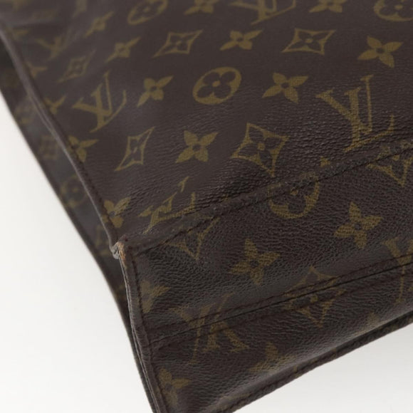 LOUIS VUITTON Monogram Sac Plat Hand Bag M51140 LV Auth BA9399