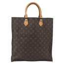 LOUIS VUITTON Monogram Sac Plat Hand Bag M51140 LV Auth BA9399-13