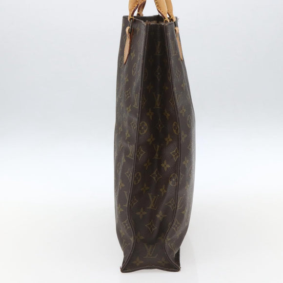 LOUIS VUITTON Monogram Sac Plat Hand Bag M51140 LV Auth BA9399
