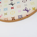 LOUIS VUITTON Monogram Multicolor Pochette GM Pouch White M60027 Auth BA939SAM-16