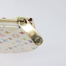 LOUIS VUITTON Monogram Multicolor Pochette GM Pouch White M60027 Auth BA939SAM-8