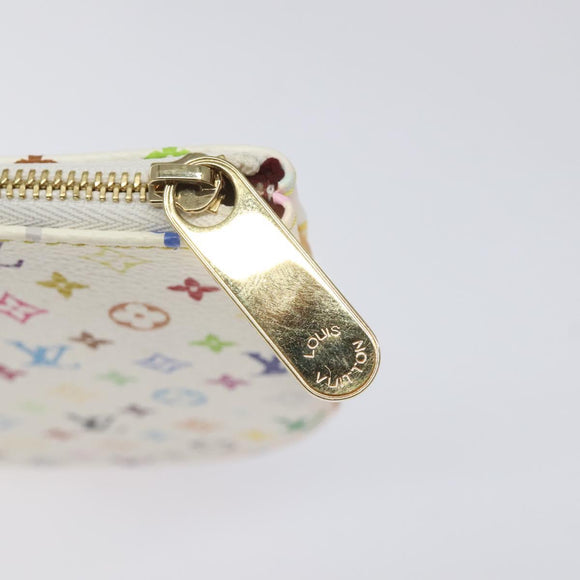 LOUIS VUITTON Monogram Multicolor Pochette GM Pouch White M60027 Auth BA939SAM