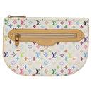 LOUIS VUITTON Monogram Multicolor Pochette GM Pouch White M60027 Auth BA939SAM-13