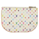 LOUIS VUITTON Monogram Multicolor Pochette GM Pouch White M60027 Auth BA939SAM-2