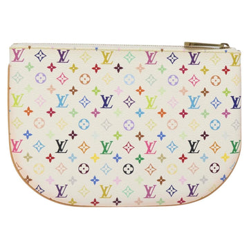 LOUIS VUITTON Monogram Multicolor Pochette GM Pouch White M60027 Auth BA939SAM - 0