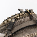 VALENTINO Rock Studs Backpack Leather Silver Gold Auth BA9400-20