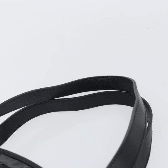 Salvatore Ferragamo Gancini Tote Bag Enamel Black Silver Auth BA9402