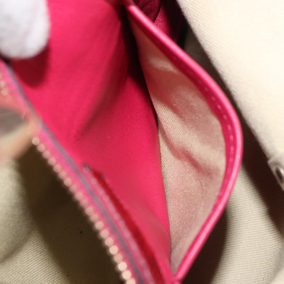 VALENTINO Rock studs Tote Bag Leather 2way Pink Gold Auth BA9403