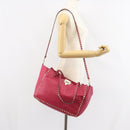 VALENTINO Rock studs Tote Bag Leather 2way Pink Gold Auth BA9403-26