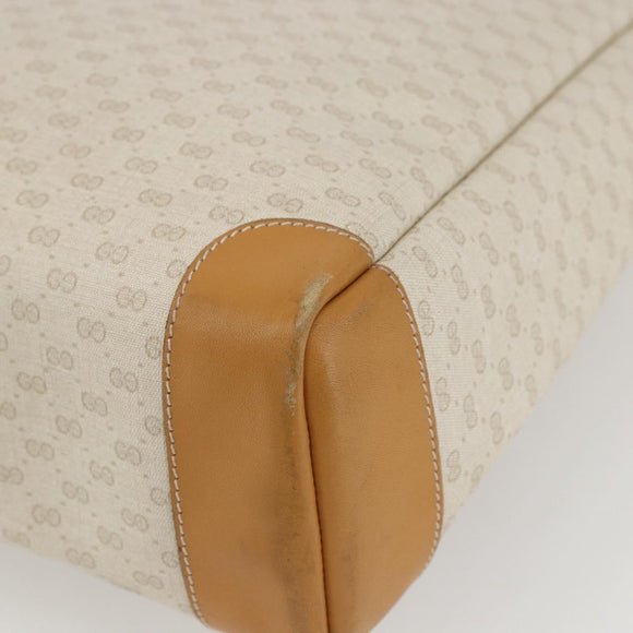 GUCCI Micro GG Supreme Tote Bag PVC Leather Beige Gold 002 115 0135 Auth BA9404