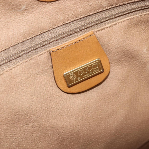 GUCCI Micro GG Supreme Tote Bag PVC Leather Beige Gold 002 115 0135 Auth BA9404