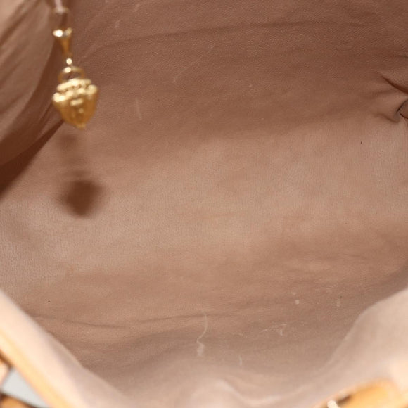 GUCCI Micro GG Supreme Tote Bag PVC Leather Beige Gold 002 115 0135 Auth BA9404