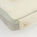 CHANEL Sports Line Umhängetasche Canvas Weiß Silber CC Auth BA9407-16