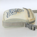 CHANEL Sports Line Umhängetasche Canvas Weiß Silber CC Auth BA9407-4
