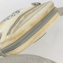 CHANEL Sports Line Umhängetasche Canvas Weiß Silber CC Auth BA9407-6