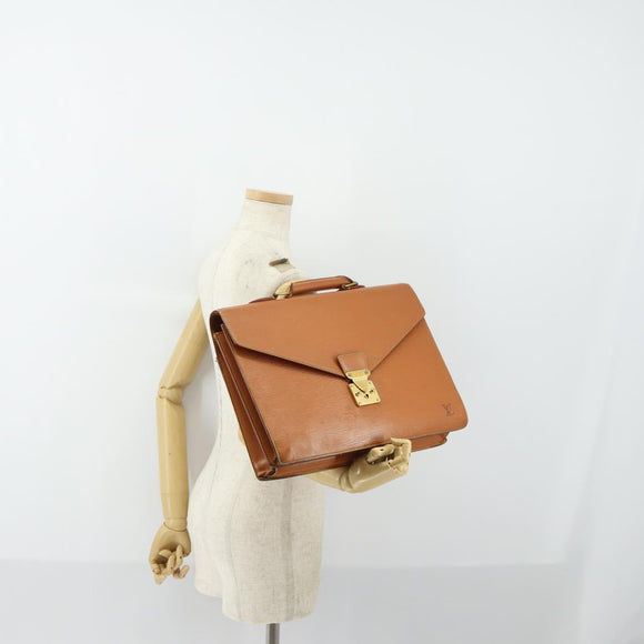 LOUIS VUITTON Epi Serviette Conseiller Briefcase Beige M54429 LV Auth BA9408