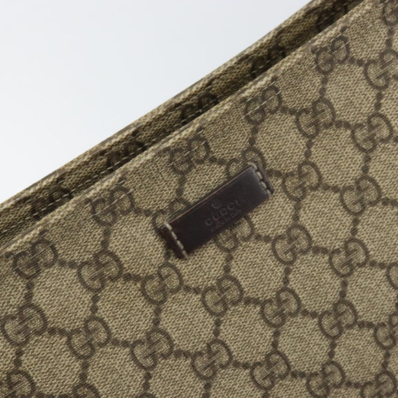 GUCCI GG Supreme Shoulder Bag PVC Beige Gold 201446 Auth BA9409