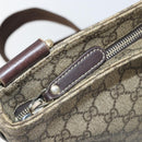 GUCCI GG Supreme Shoulder Bag PVC Beige Gold 201446 Auth BA9409-18