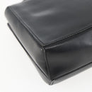 CELINE Circle Shoulder Bag Leather Black Gold Auth BA9410-16