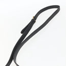 CELINE Circle Shoulder Bag Leather Black Gold Auth BA9410-8