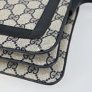 GUCCI GG Supreme Sherry Line Shoulder Bag PVC Navy Red 14 02 013 Auth BA9411-9