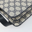 GUCCI GG Supreme Sherry Line Shoulder Bag PVC Navy Red 14 02 013 Auth BA9411-16