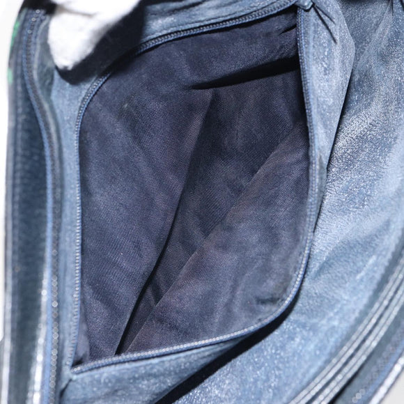 GUCCI GG Supreme Sherry Line Shoulder Bag PVC Navy Red 14 02 013 Auth BA9411