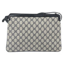 GUCCI GG Supreme Sherry Line Shoulder Bag PVC Navy Red 14 02 013 Auth BA9411-2